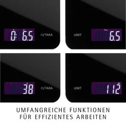 Cân nhà bếp điện tử WMF 23x15cm, màu đen